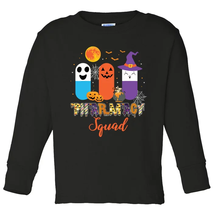 Funny Pills Pharmacy Pharmacist Squad Halloween Costume Toddler Long Sleeve Shirt