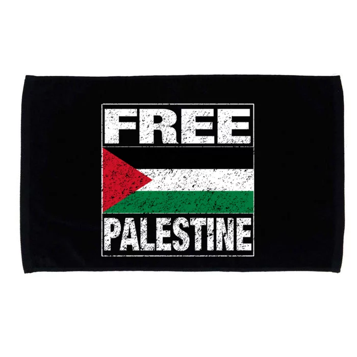 Free Palestine Palestine Flag I Love Palestine Gaza Meaningful Gift Microfiber Hand Towel