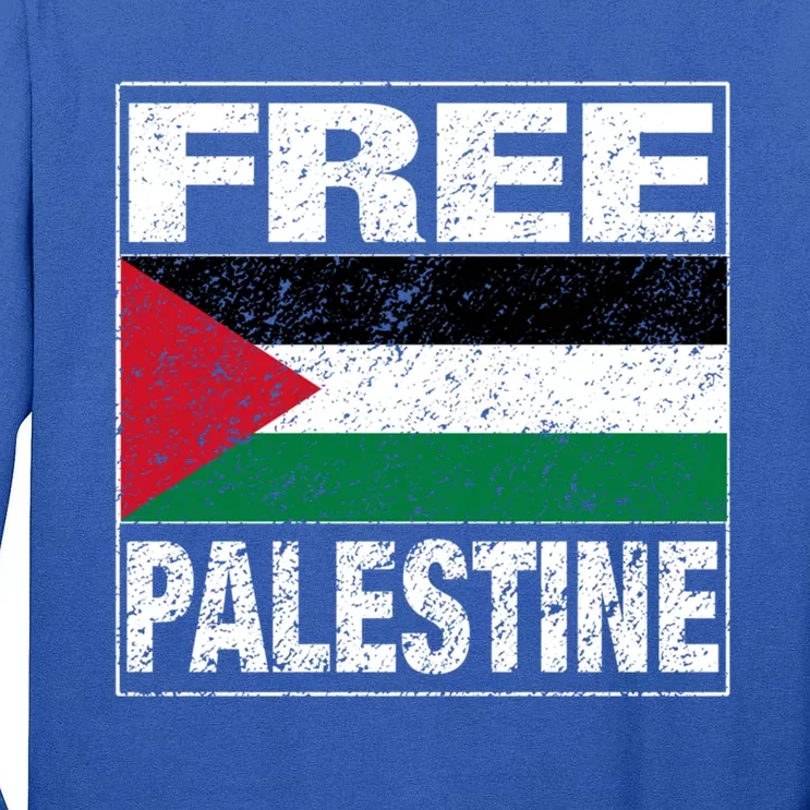 Free Palestine Palestine Flag I Love Palestine Gaza Meaningful Gift Tall Long Sleeve T-Shirt