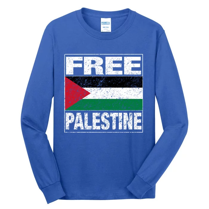 Free Palestine Palestine Flag I Love Palestine Gaza Meaningful Gift Tall Long Sleeve T-Shirt