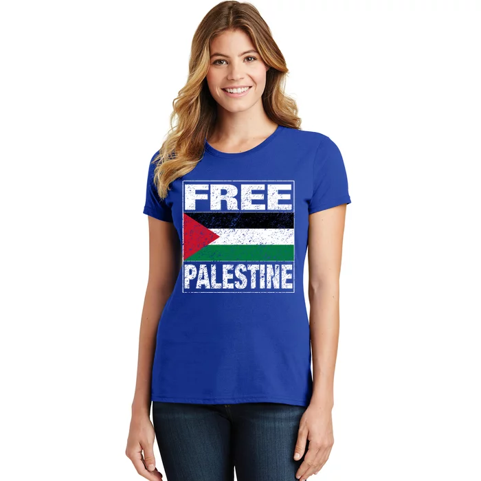 Free Palestine Palestine Flag I Love Palestine Gaza Meaningful Gift Women's T-Shirt