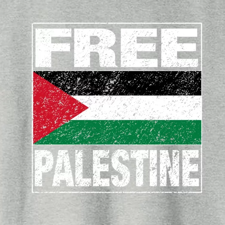 Free Palestine Palestine Flag I Love Palestine Gaza Meaningful Gift Women's Crop Top Tee