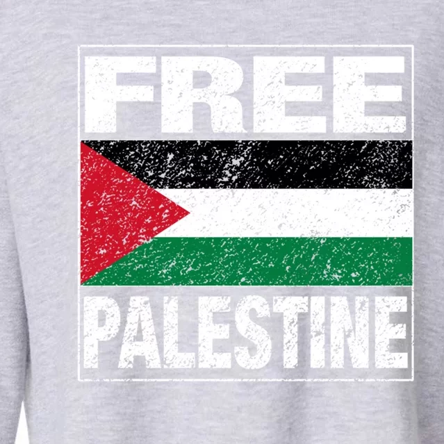 Free Palestine Palestine Flag I Love Palestine Gaza Meaningful Gift Cropped Pullover Crew