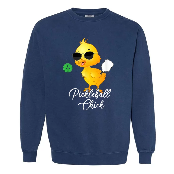 Funny Pickleball Pickleball Chick Garment-Dyed Sweatshirt