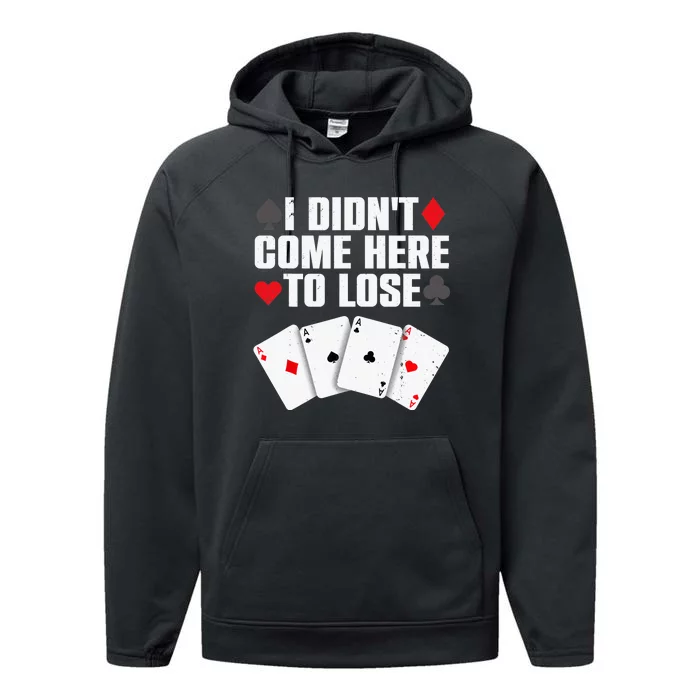 Funny Poker Player Design Gamblers Poker Lover Performance Fleece Hoodie