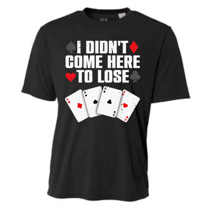 Funny Poker Player Design Gamblers Poker Lover Cooling Performance Crew T-Shirt