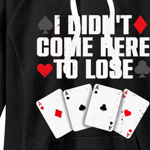 Funny Poker Player Design Gamblers Poker Lover Women's Fleece Hoodie