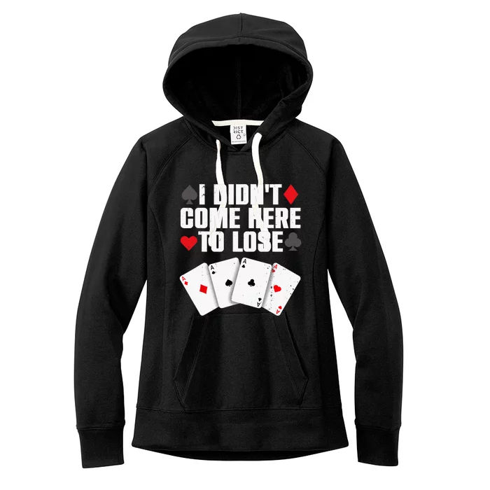 Funny Poker Player Design Gamblers Poker Lover Women's Fleece Hoodie