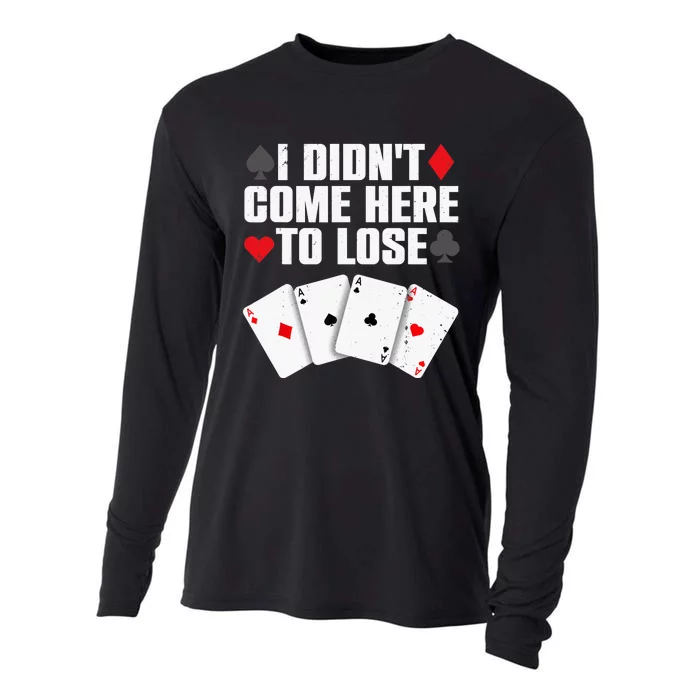 Funny Poker Player Design Gamblers Poker Lover Cooling Performance Long Sleeve Crew