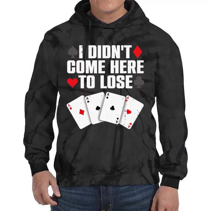 Funny Poker Player Design Gamblers Poker Lover Tie Dye Hoodie