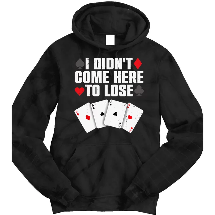 Funny Poker Player Design Gamblers Poker Lover Tie Dye Hoodie