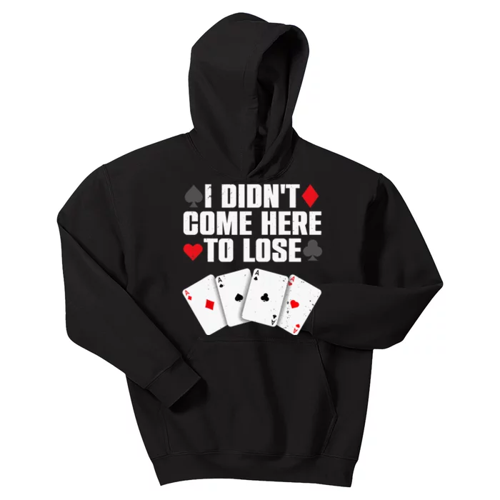 Funny Poker Player Design Gamblers Poker Lover Kids Hoodie