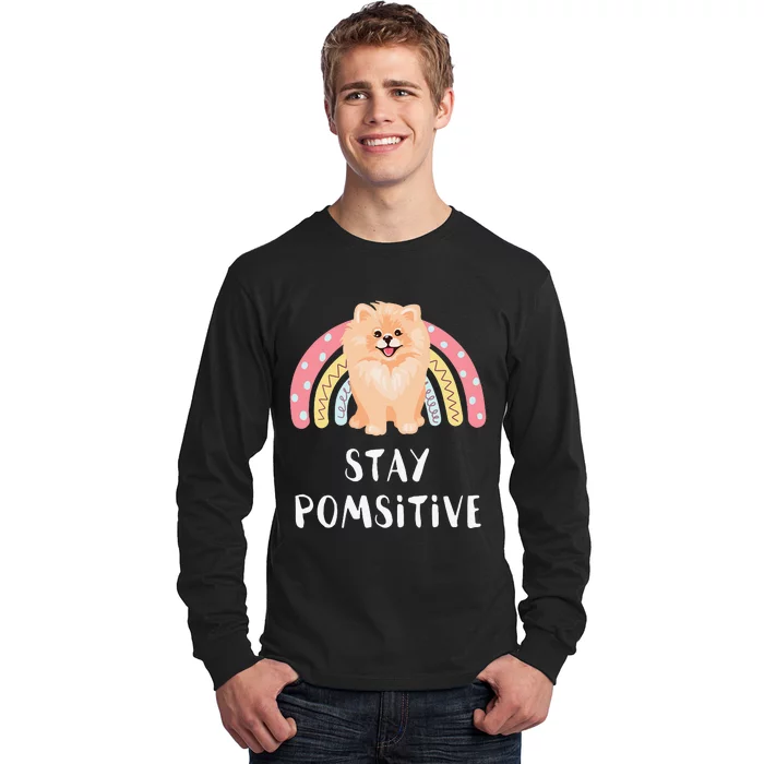 Funny Pom Pomeranian Lover Gift Long Sleeve Shirt