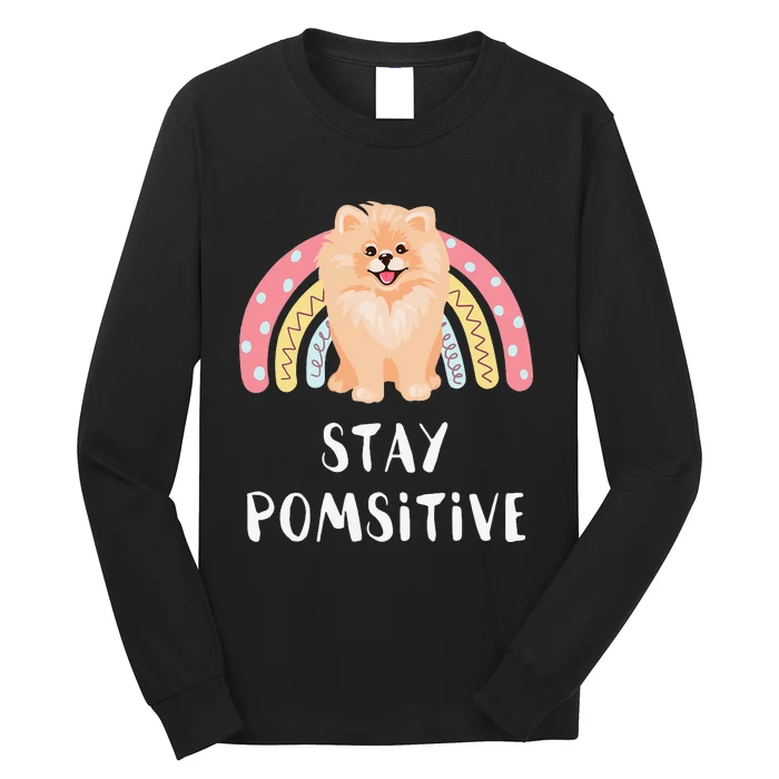 Funny Pom Pomeranian Lover Gift Long Sleeve Shirt