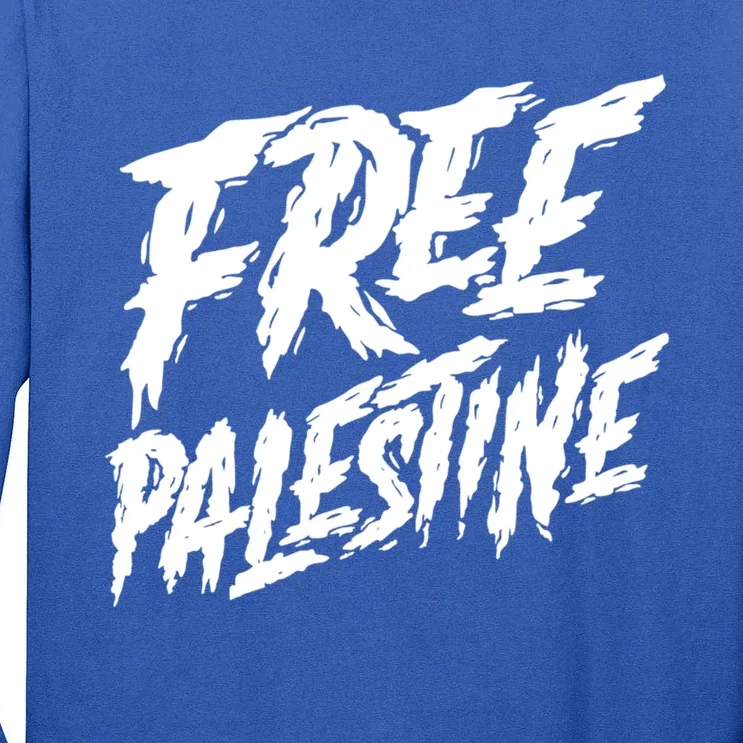 Free Palestine Protest Support For Gaza And Jerusalem Gift Meaningful Gift Tall Long Sleeve T-Shirt