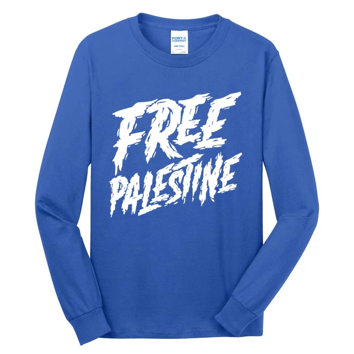 Free Palestine Protest Support For Gaza And Jerusalem Gift Meaningful Gift Tall Long Sleeve T-Shirt