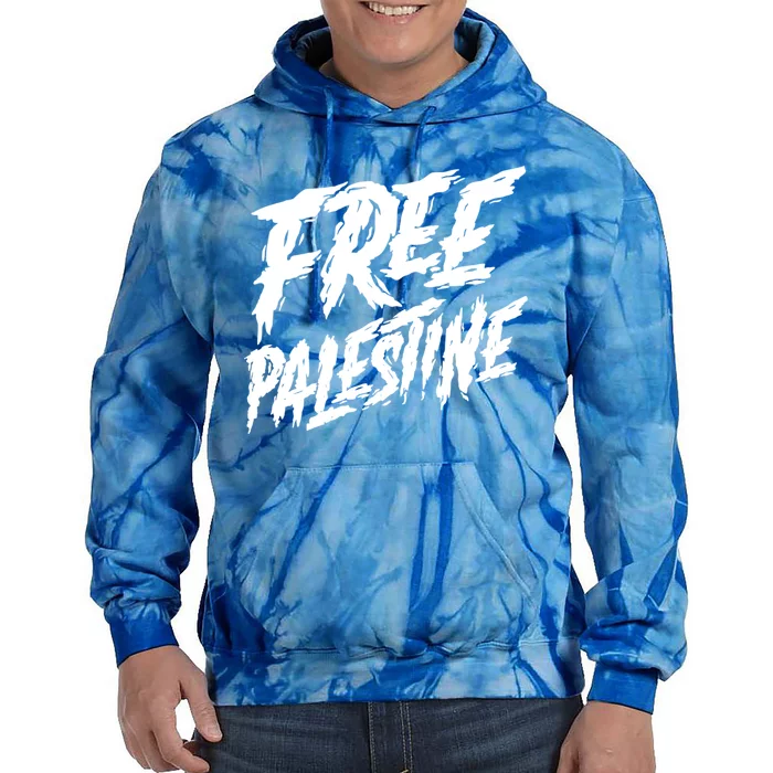 Free Palestine Protest Support For Gaza And Jerusalem Gift Meaningful Gift Tie Dye Hoodie