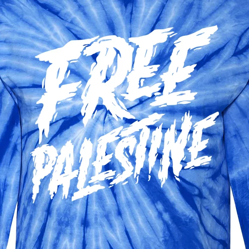 Free Palestine Protest Support For Gaza And Jerusalem Gift Meaningful Gift Tie-Dye Long Sleeve Shirt