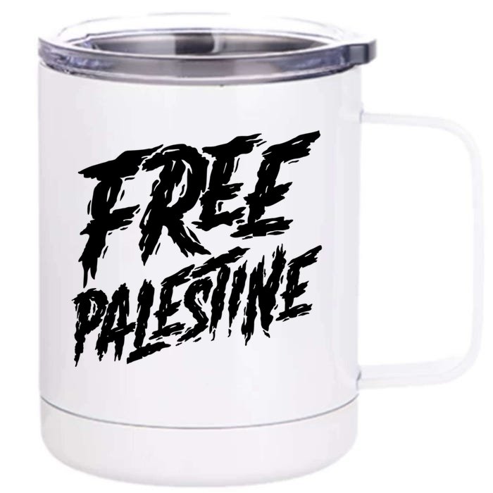 Free Palestine Protest Support For Gaza And Jerusalem Gift Meaningful Gift Front & Back 12oz Stainless Steel Tumbler Cup