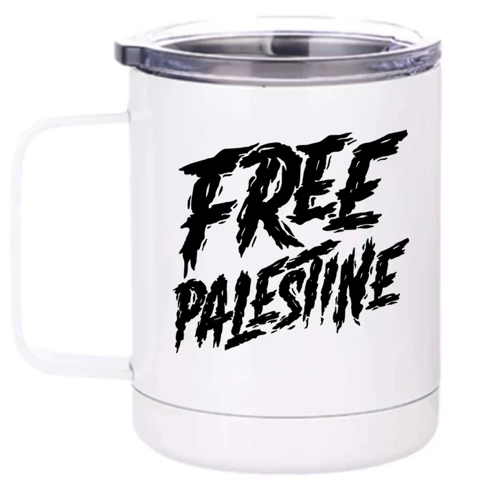 Free Palestine Protest Support For Gaza And Jerusalem Gift Meaningful Gift Front & Back 12oz Stainless Steel Tumbler Cup