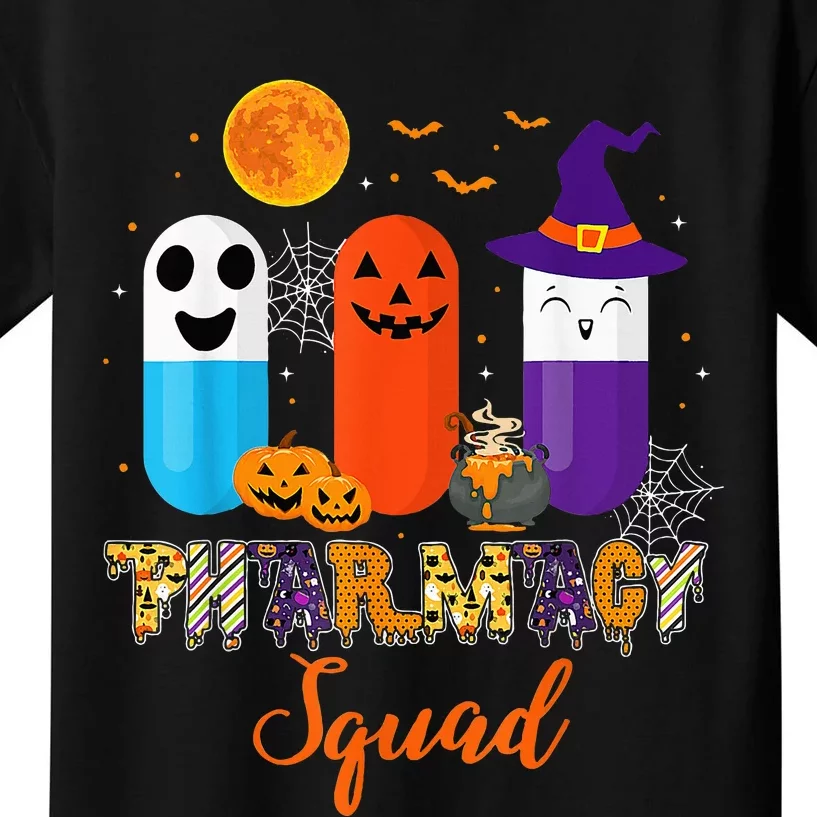 Funny Pills Pharmacy Pharmacist Squad Halloween Costume Kids T-Shirt