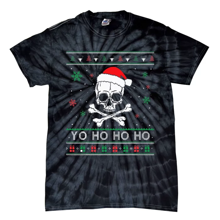 Festive Pirate Pajamas for a Hilarious Christmas Tie-Dye T-Shirt