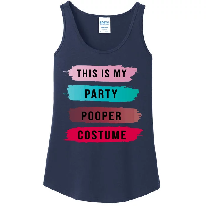 Funny Party Pooper Halloween Costume Ladies Essential Tank