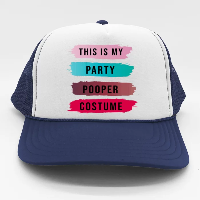 Funny Party Pooper Halloween Costume Trucker Hat