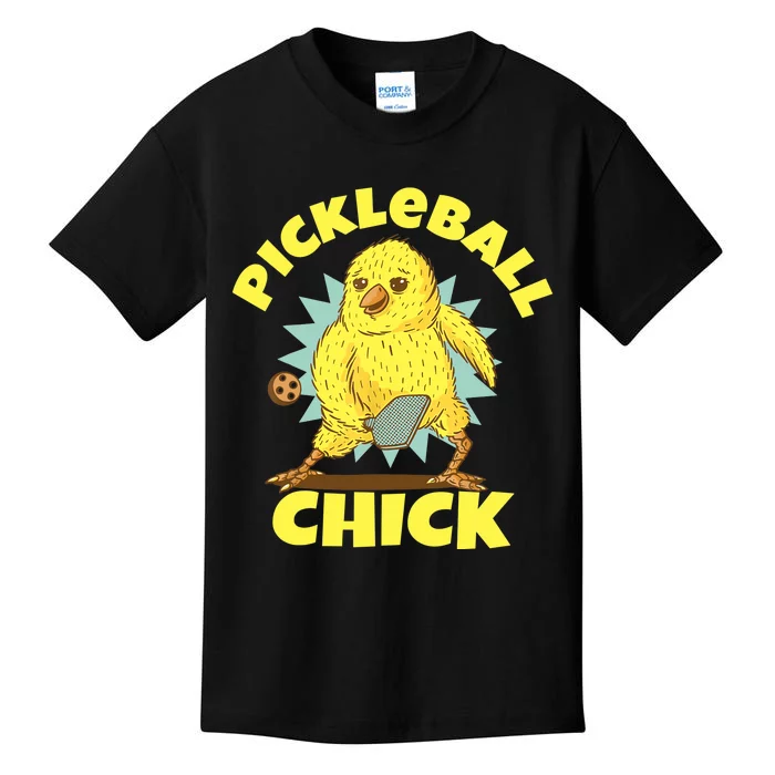 Funny Pickleball Pickleball Chick Player Loves To Play Kids T-Shirt