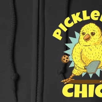 Funny Pickleball Pickleball Chick Player Loves To Play Full Zip Hoodie