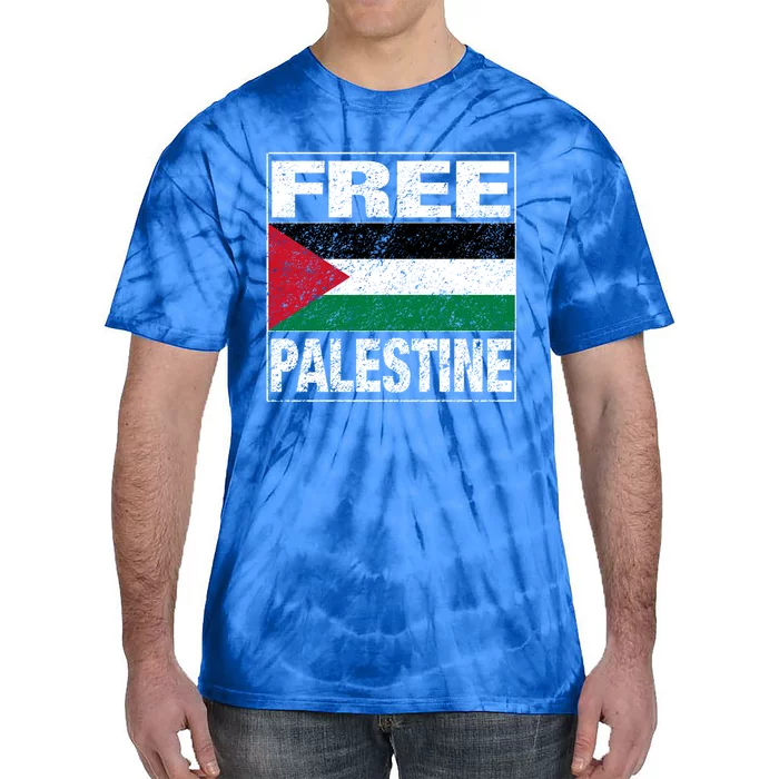 Free Palestine Palestine Flag I Love Palestine Gaza Gift Tie-Dye T-Shirt