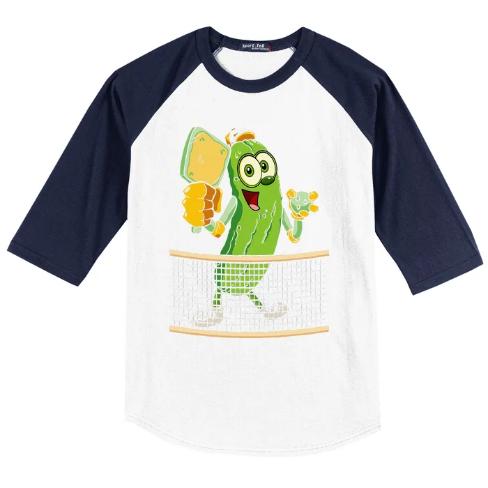 Funny Pickleball Player Pickle Ball Lover Baseball Sleeve Shirt