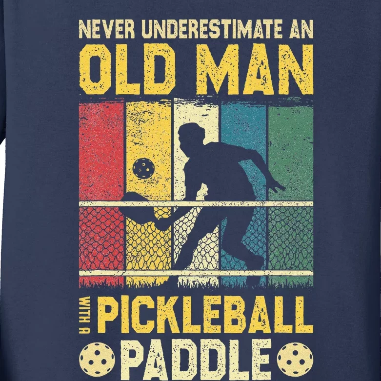 Funny Pickleball Player Pickle Ball Lover Kids Long Sleeve Shirt