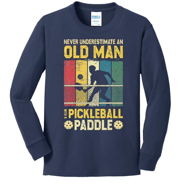 Funny Pickleball Player Pickle Ball Lover Kids Long Sleeve Shirt