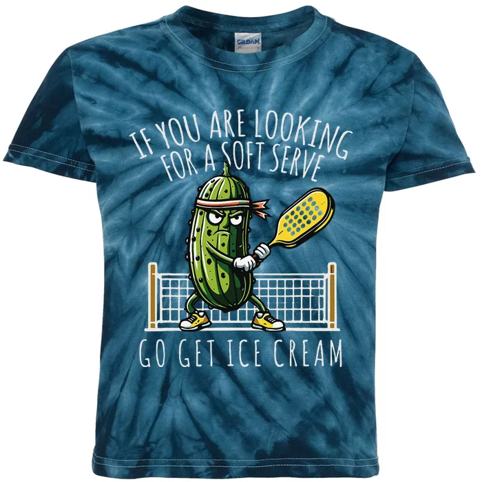 Funny Pickleball Player Paddleball Lover Kids Tie-Dye T-Shirt