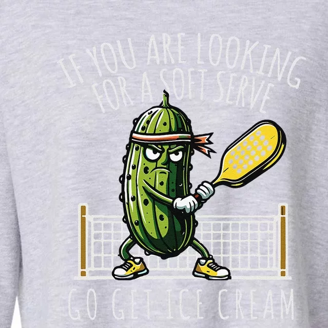 Funny Pickleball Player Paddleball Lover Cropped Pullover Crew