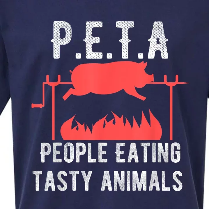 Funny P.E.T.A People Eating Tasty Animals Bbq Sueded Cloud Jersey T-Shirt