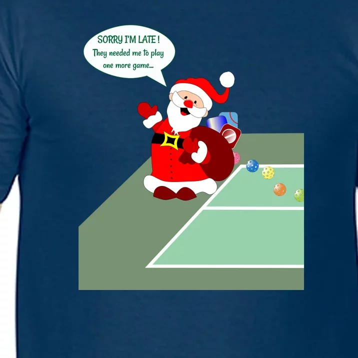 Fun Pickleball | Pickleball Santa | Pickleball Holiday | Pickleball Gift | Great Comfort Colors T-Shirt