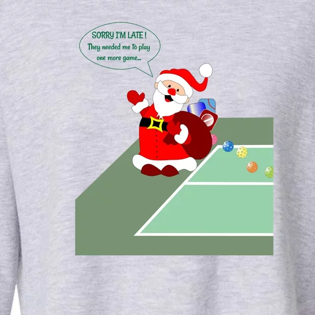 Fun Pickleball | Pickleball Santa | Pickleball Holiday | Pickleball Gift | Great Cropped Pullover Crew