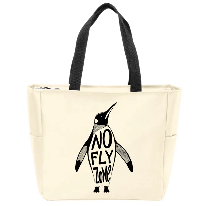 Funny Penguin Pilot Christmas Gift Idea Zip Tote Bag