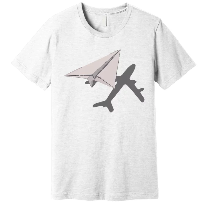 Funny Pilot Paper Airplane For COpilots Premium T-Shirt