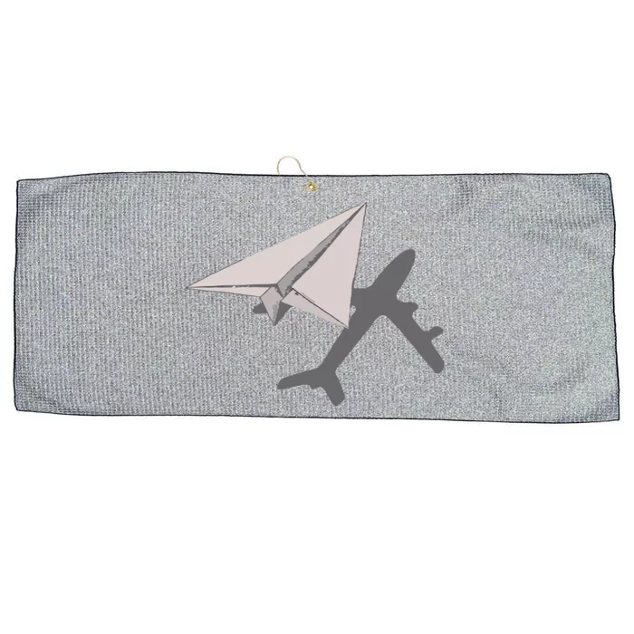 Funny Pilot Paper Airplane For COpilots Large Microfiber Waffle Golf Towel