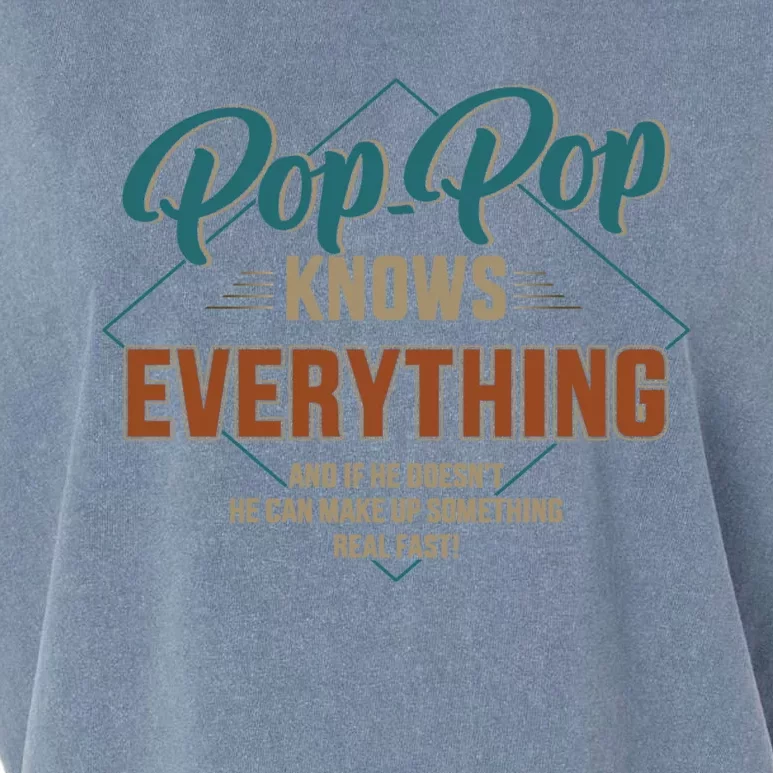 Funny Pop Pop Knows Everything For Grandpa And FatherS Day Meaningful Gift Garment-Dyed Women's Muscle Tee