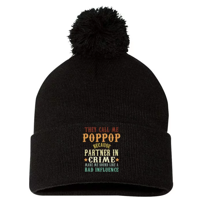 Funny Pop Pop Dad Shirts Valentine Fathers Day Christmas Pom Pom 12in Knit Beanie