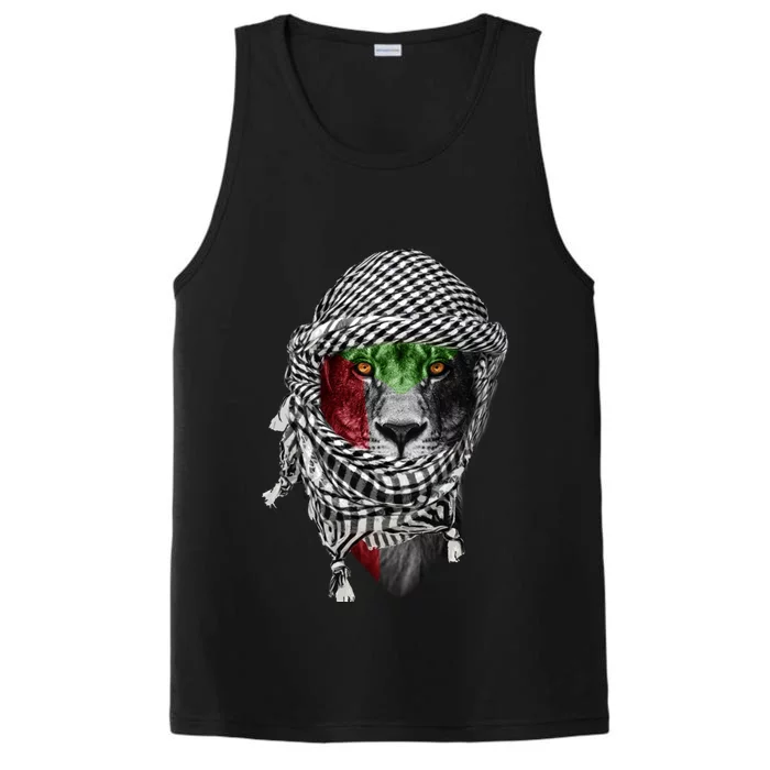 Free Palestine Palestinian Lion Gift Performance Tank