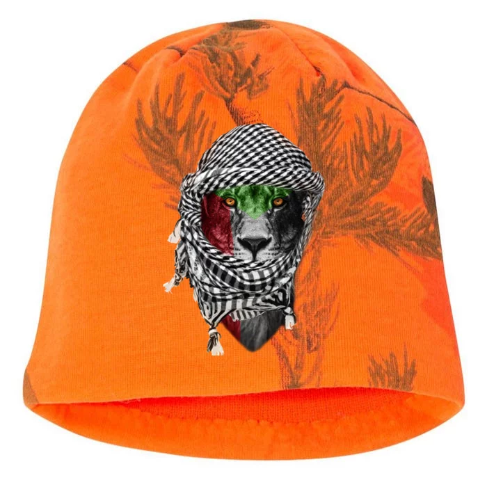 Free Palestine Palestinian Lion Gift Kati - Camo Knit Beanie