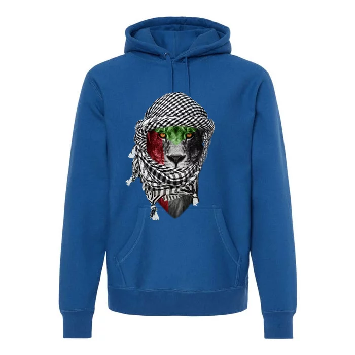 Free Palestine Palestinian Lion Gift Premium Hoodie