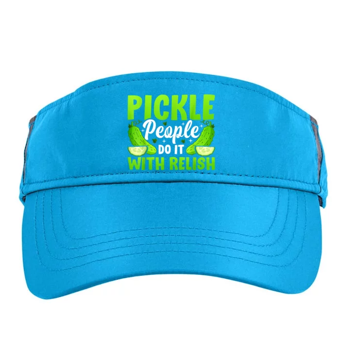 Funny Pickle People Do It With Relish Gift Adult Drive Performance Visor