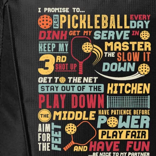 Funny Pickleball Pledge Pickleball Player Coach City Backpack