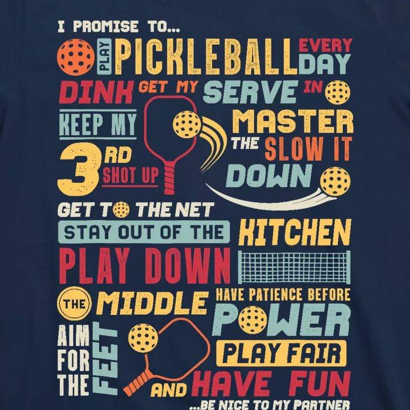 Funny Pickleball Pledge Pickleball Player Coach T-Shirt